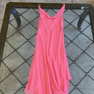 Wayne Clark Coral 100% silk dress